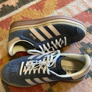adidas Navy and White Women's Sneakers